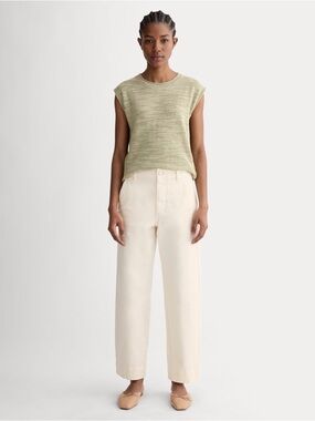 EUC Everlane The Utility Straight Leg Pants in Bone, size 2